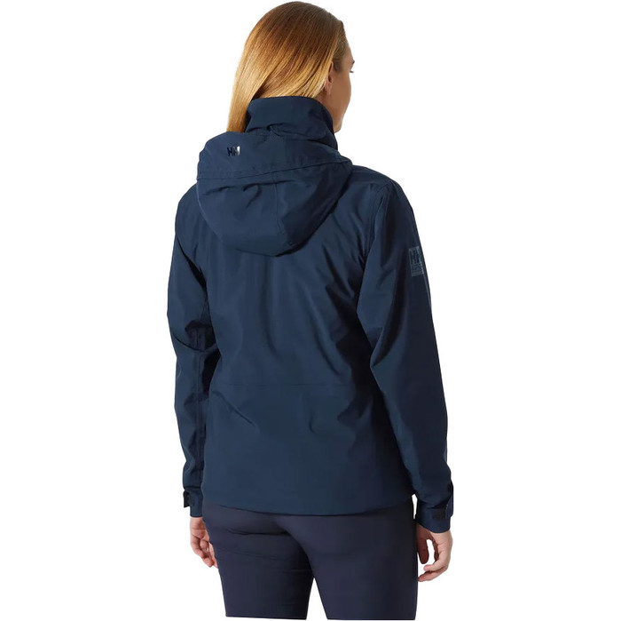 2023 Helly Hansen Womens HP Racing Lifaloft Hooded Sailing Jacket 34268 - Navy